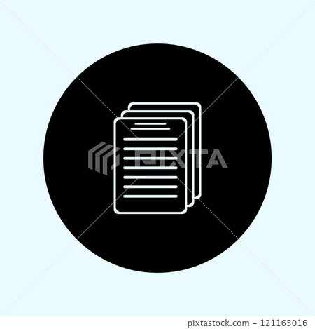 paper icon with three layers of sheets paper icon with three layers of sheets 121165016