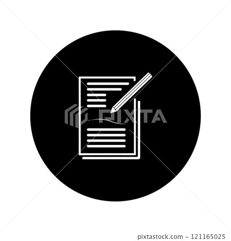 document icon, background, black, and circle document icon, background, black, and circle 121165025
