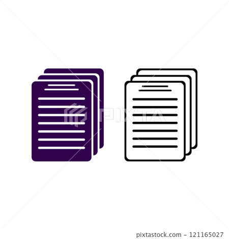 Simple Document icon on transparent background 121165027