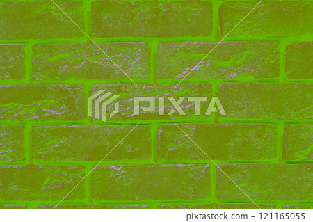 Smooth brickwork, changed colors, carp background in soft pastel colors.  121165055