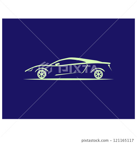 simple sports car icon, vectors illustration 121165117