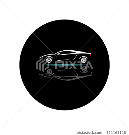 simple sports car icon, vectors illustration 121165118