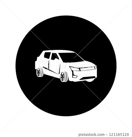 simple sports car icon, vectors illustration 121165120