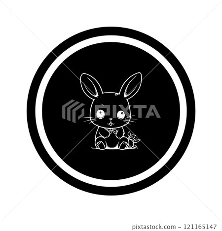 simple icon design rabbit vectors illustration 121165147