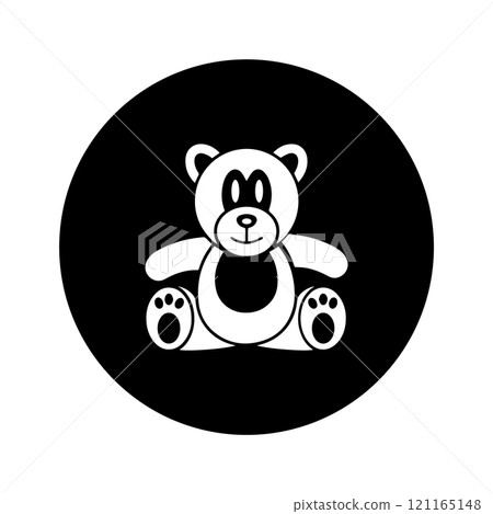 teddy bear simple icon , vectors teddy bear simple icon , vectors 121165148