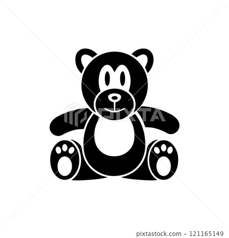 teddy bear simple icon , vectors 121165149
