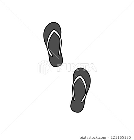 simple icon of flip flops symbol design simple icon of flip flops symbol design 121165150