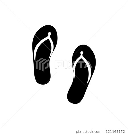 simple icon of flip flops symbol design simple icon of flip flops symbol design 121165152