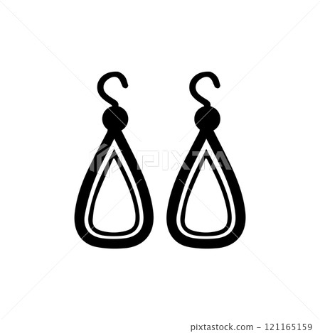 simple icon unique earrings vectors illustration 121165159