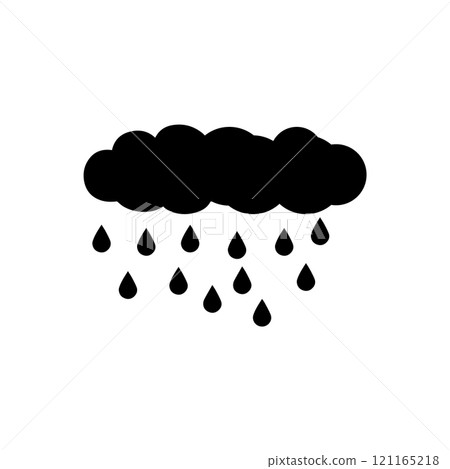 rain and cloud icon vectors illustration rain and cloud icon vectors illustration 121165218