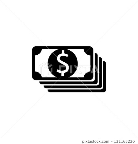 dollar bill symbol, vectors illustration 121165220