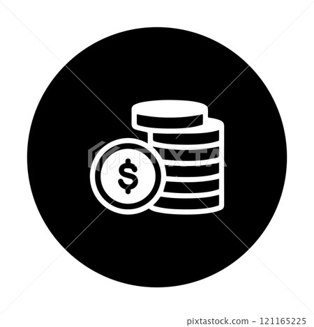 Dollar coin, simple design illustration Dollar coin, simple design illustration 121165225