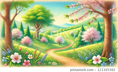 Spring landscape Spring landscape 121165382