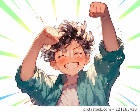 A boy posing with a refreshing smile 121165410