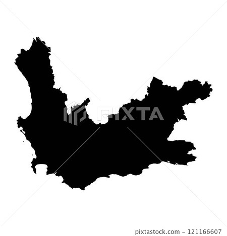 Western Cape province map, administrative division of South Africa. Vector illustration. Western Cape province map, administrative division of South Africa. Vector illustration. 121166607