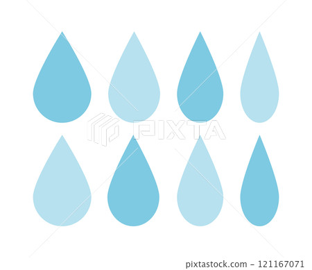 雨滴圖示矢量水滴形狀。 121167071