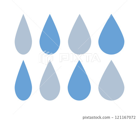 Rain drop icon vector Water drop shape. Water or oil drop. 121167072