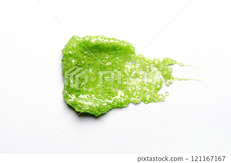 A sample of a cosmetic body care scrub. White background. A sample of a cosmetic body care scrub. White background. 121167167