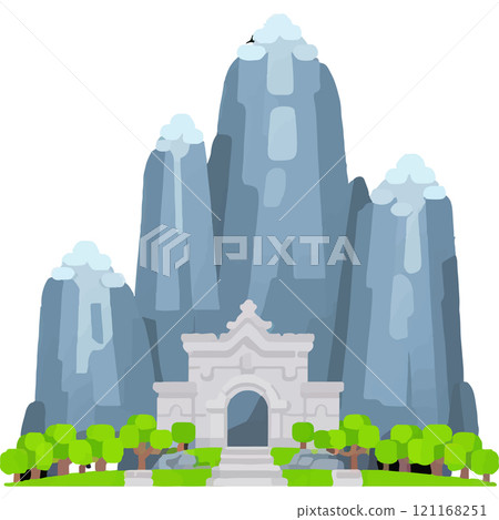 Mountain Ravine Cliff Snow Climber 121168251