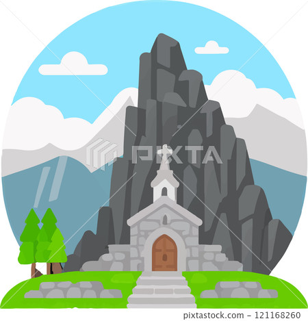 Mountain Peak Serene Landscape Wide Plateau Adventure 121168260