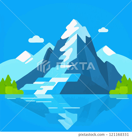 Mountain Rolling Hills Cliff Remote Wilderness Adventure 121168331