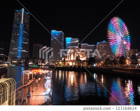 冬季港未來夜景 冬季港未來夜景 121168624