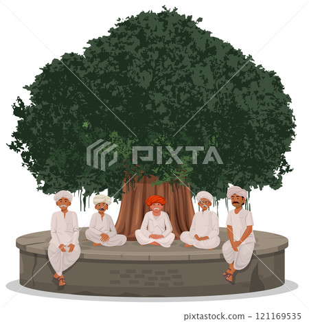 Indian village people, Village Panchayat, Indian Village background 121169535
