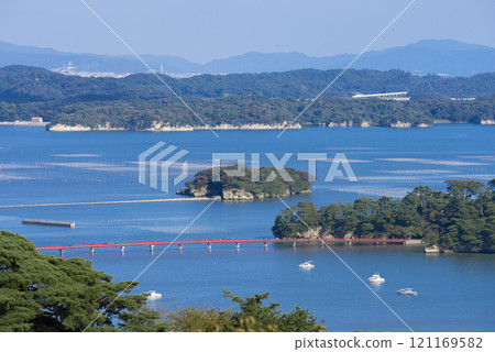 Scenery of Matsushima, one of the Three Views of Japan 121169582