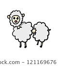 Sheep with diarrhea 121169676