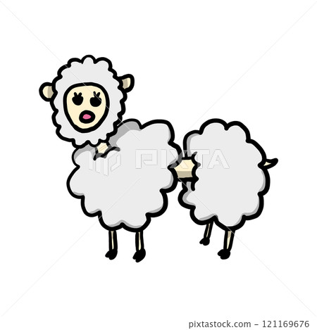 Sheep with diarrhea 121169676