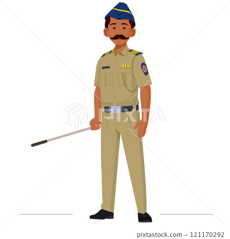 indian police constable, Mumbai Police Officer, maharastara police 121170292