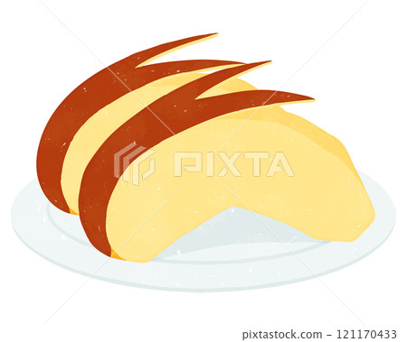 Illustration of a rabbit-shaped red apple 1 121170433
