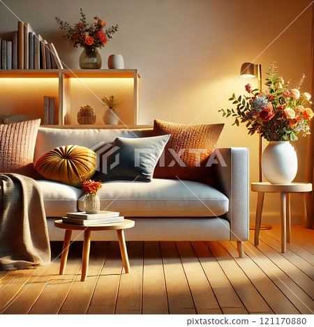 溫馨簡約的沙發 121170880