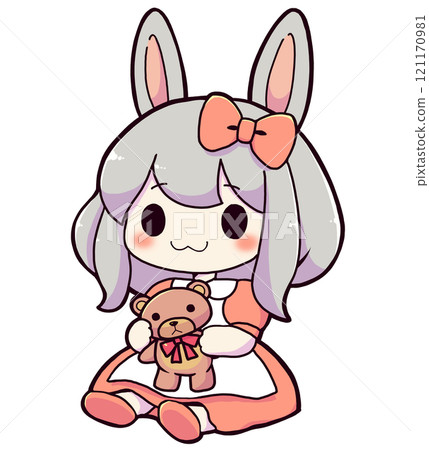 兔子耳朵的女孩 121170981