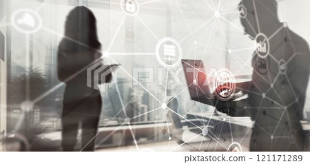 Global communication network concept. Digital transformation. Abstract background Global communication network concept. Digital transformation. Abstract background 121171289