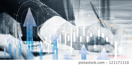 Stock market forex trading graph and candlestick chart suitable for financial investment concept 121171318