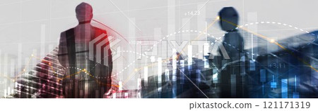 Financial Stock Market Graph. Website Economic Banner 121171319