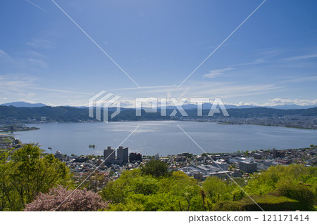 [Nagano Prefecture] Lake Suwa as seen from Tateishi Park 121171414