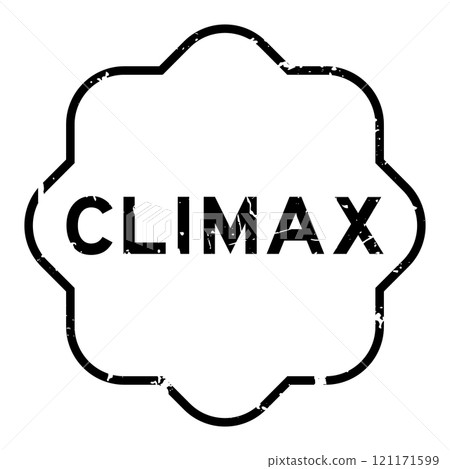 Grunge black climax word rubber seal stamp on white background 121171599