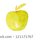 watercolor sketch of apple 121171767