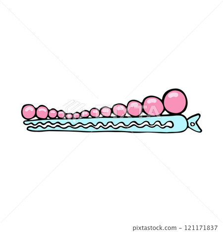 Elegant pink pearl hairclip with a delicate design, combining feminine charm and modern style, ideal for fashion accessories and beauty-themed visuals 121171837