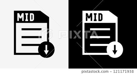 Set of image files, documents and software icons 121171938