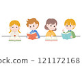Children reading a book 121172168