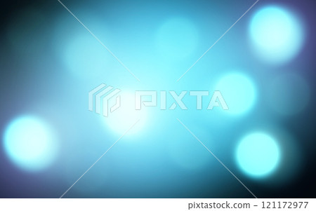 Cool Blue Bokeh Abstract Background. Soft Cyan and Teal Light Effects for Modern Design 121172977