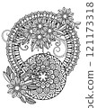 floral coloring page 121173318