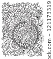 Floral Mandala Pattern 121173319