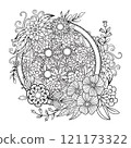 Floral Mandala Pattern 121173322