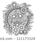 Floral Mandala Pattern 121173328
