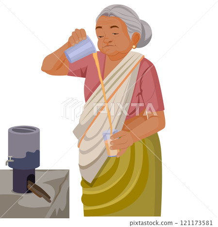 Indian woman working in tea shop, women empowerment, self help 121173581