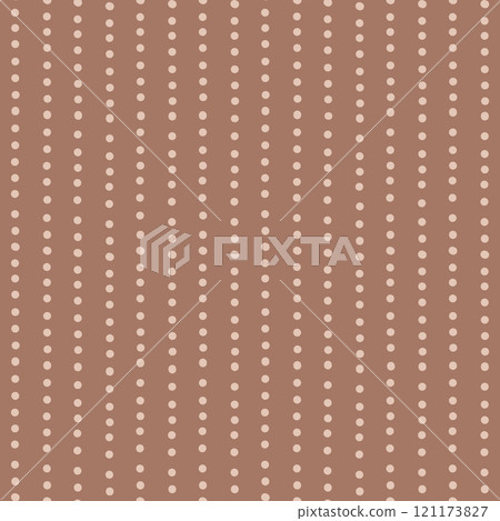 Brown monochrome seamless pattern. Polka dots line print mocha mouse endless background. Abstract chocolate repeat cover. Minimal modern nude continuous ornament. Vector hand drawn illustration. 121173827
